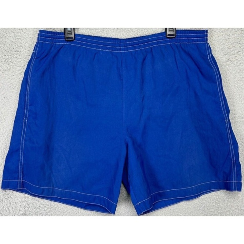 VINTAGE Pepsi Shorts Men Large Blue Nylon Athletic Drawstring Elastic Waist Logo